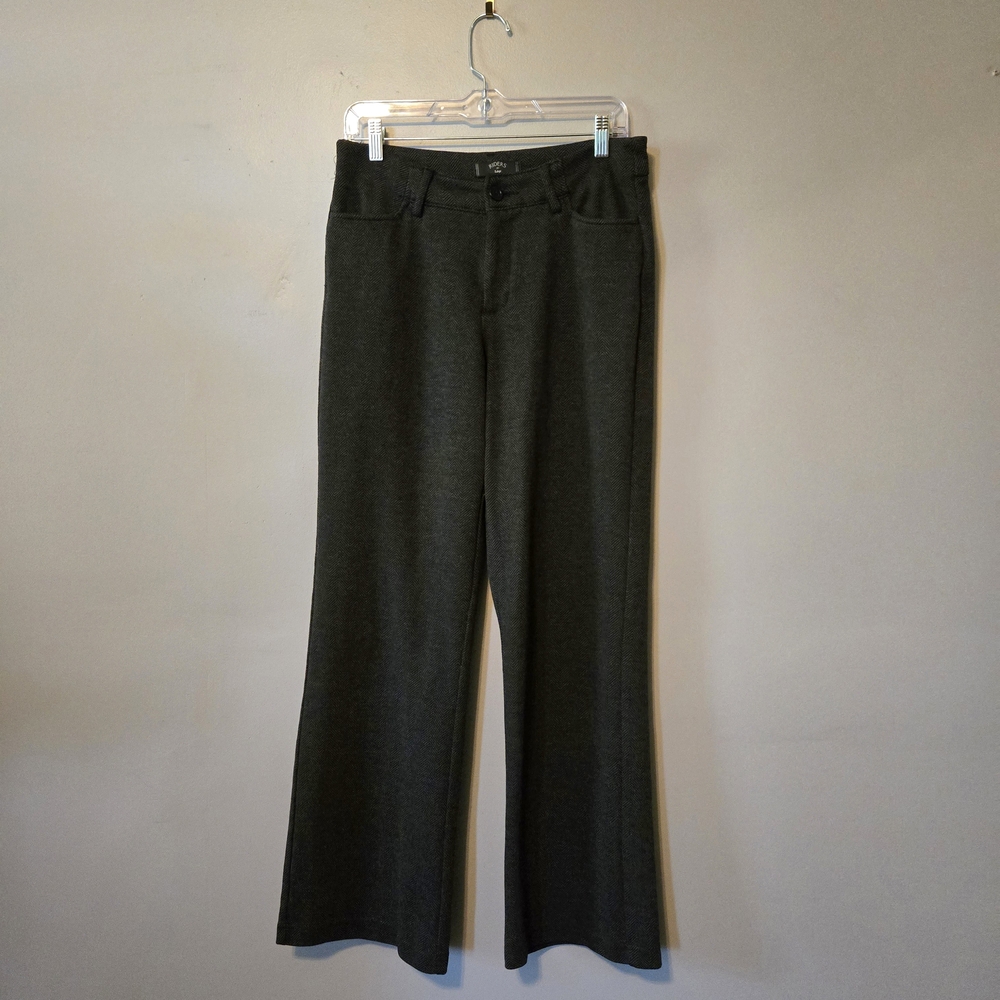 Lee Black & Gray Stripe Wide-Leg Trousers